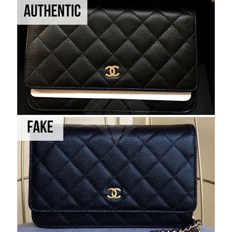 chanel wallet original vs fake|authentic chanel wallet on chain.